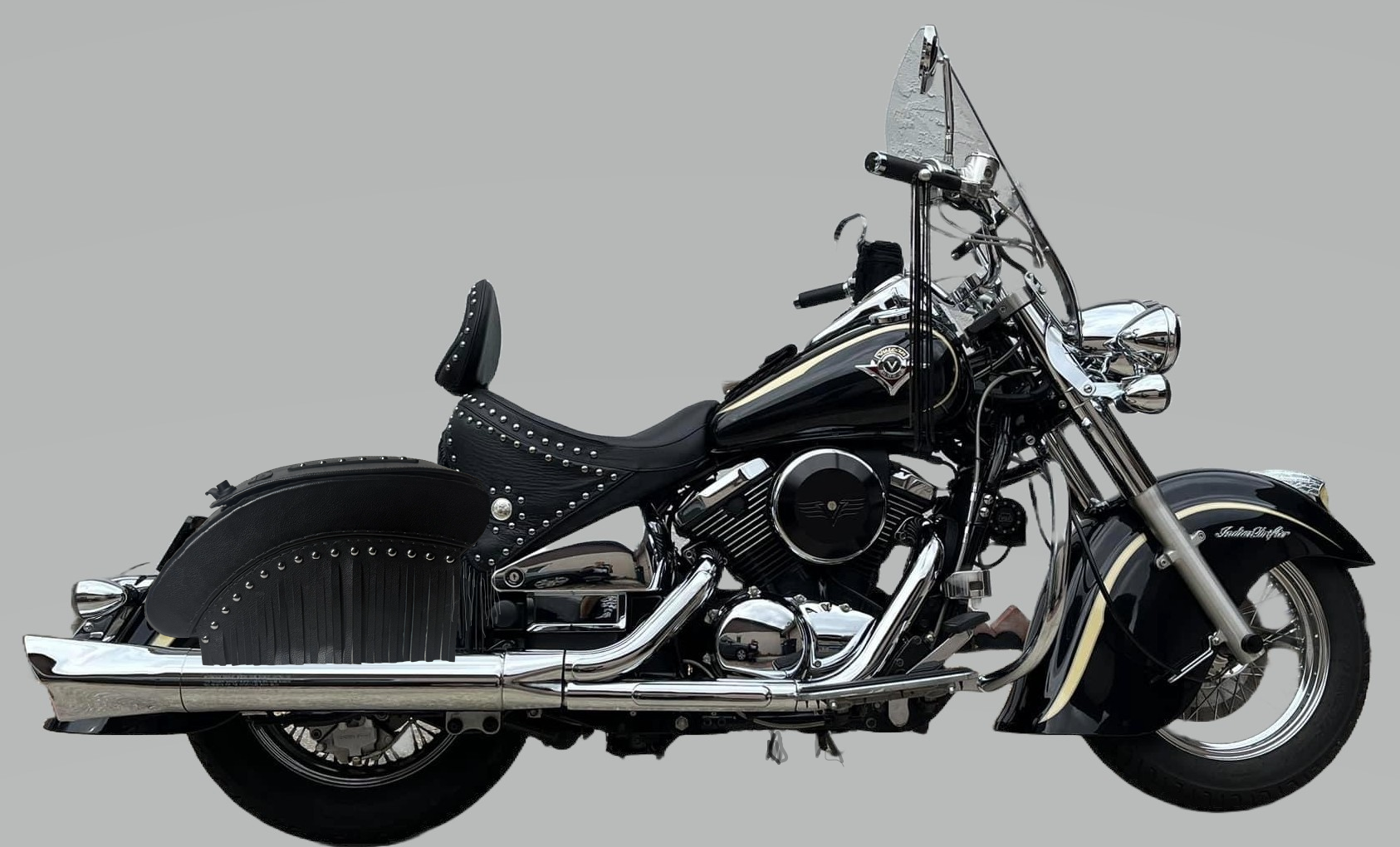 DK100L- kawasaki Vulcan drifter 800 saddlebags by saddleline